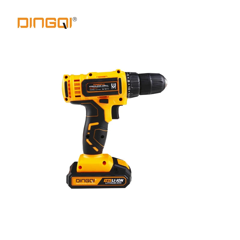 DINGQI Aku Šrafilica/Bušilica 18V - Dve Baterije, Punjač i 10 bitova