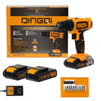 DINGQI Aku Šrafilica/Bušilica 18V - Dve Baterije, Punjač i 10 bitova